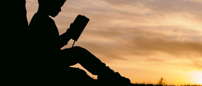 Reading a book...
